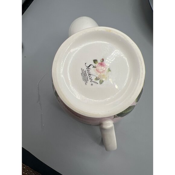 Gracie China Stechcol 4-Cup Teapot In Pink & White With Rose & Travel Design - Picture 13 of 13